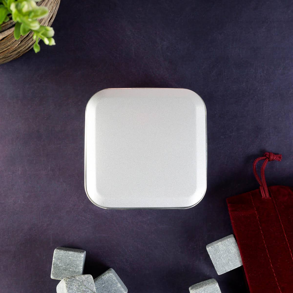 Именные камни для виски в футляре