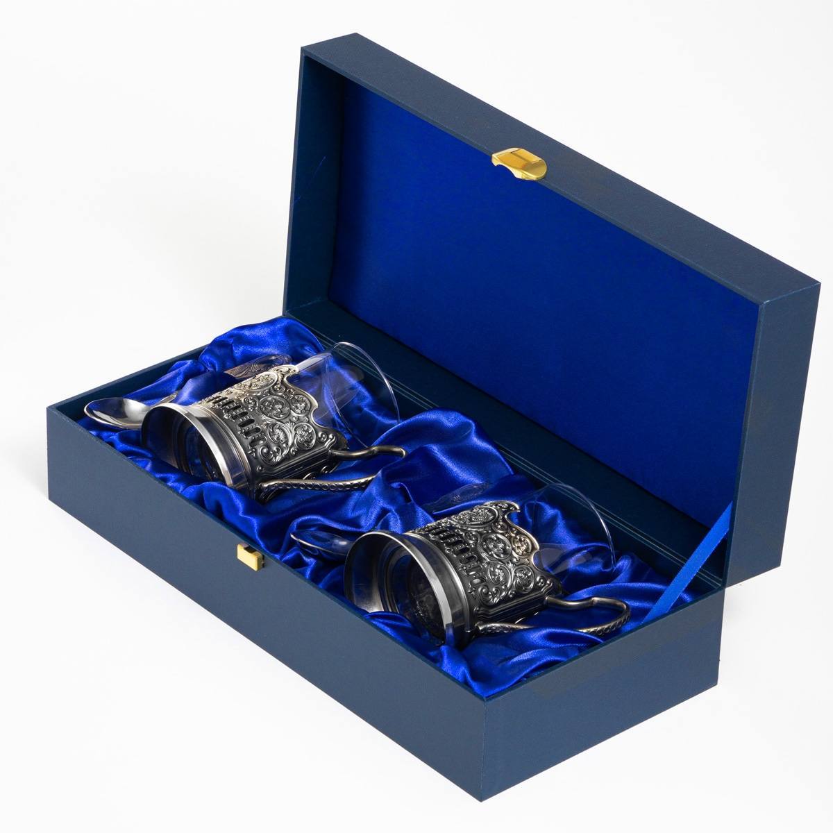 Комплект подстаканников Гербовый в подарочной коробке