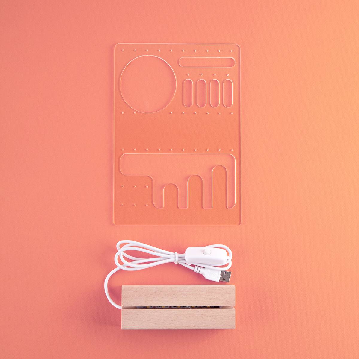 Именная подставка для украшений с подсветкой