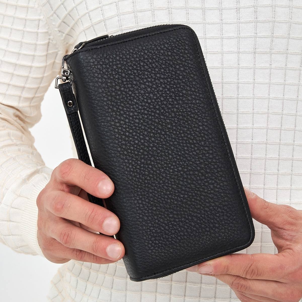 Кошелек Амстердам из натуральной кожи с печатью