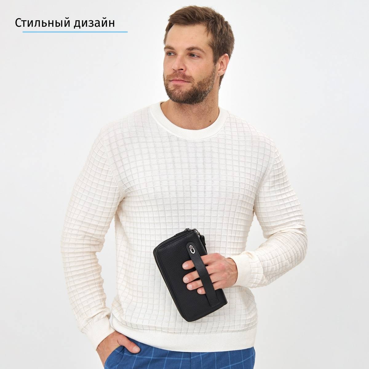 Кошелек Амстердам из натуральной кожи с печатью