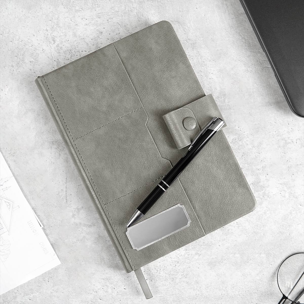 Ежедневник с ручкой Грей с вашей гравировкой
