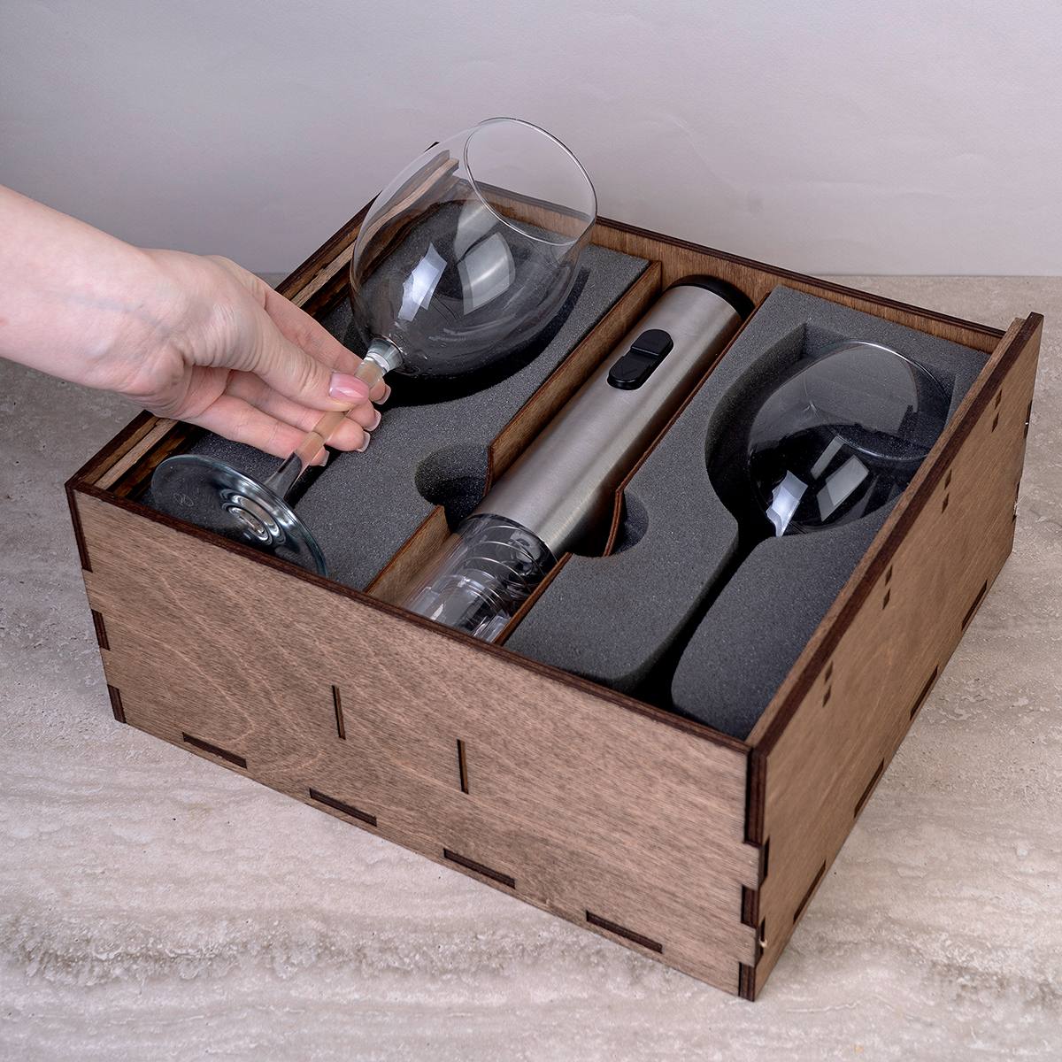 Винный набор со штопором с вашей гравировкой