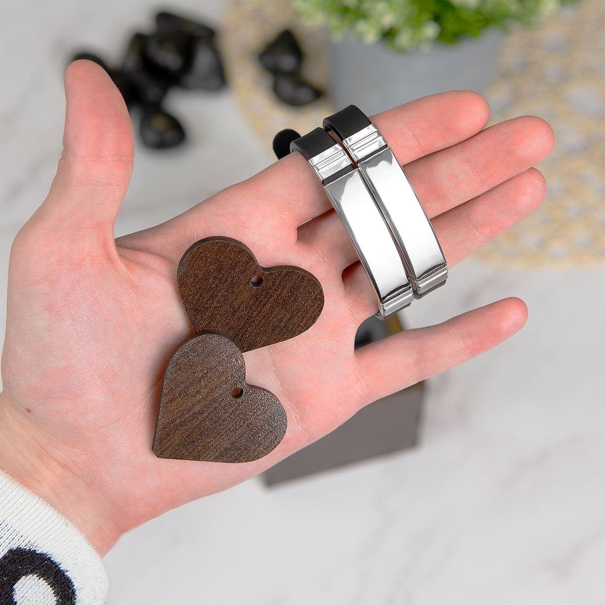 Силиконовые браслеты Вместе навсегда в подарочном футляре