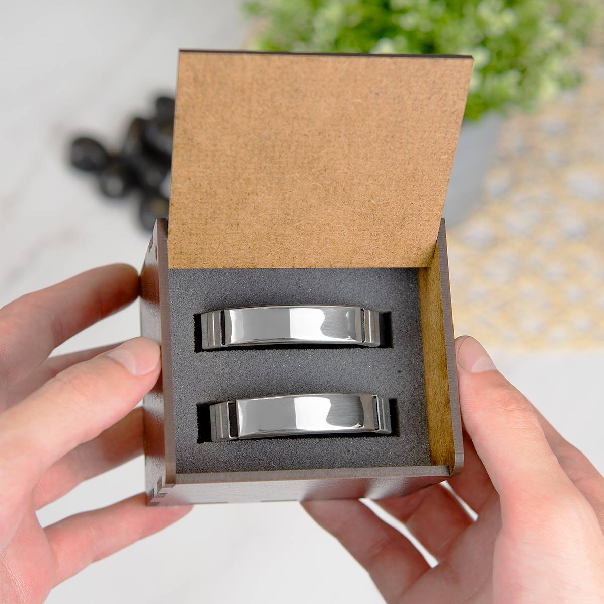 Силиконовые браслеты Вместе навсегда в подарочном футляре