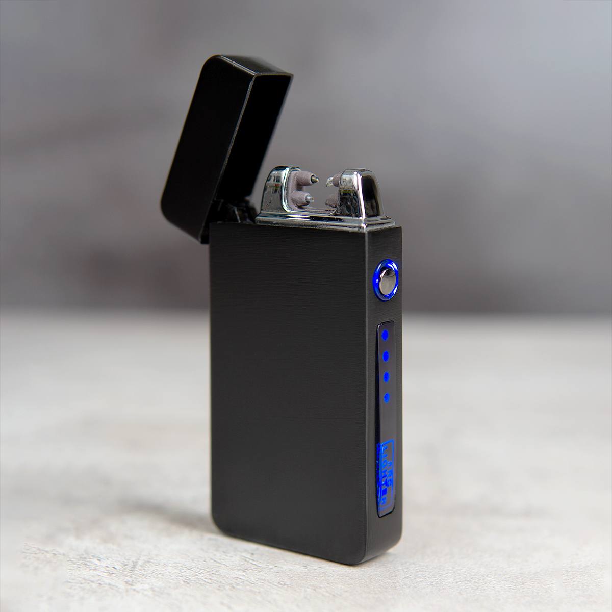 Импульсная USB зажигалка Neo Black с вашей гравировкой