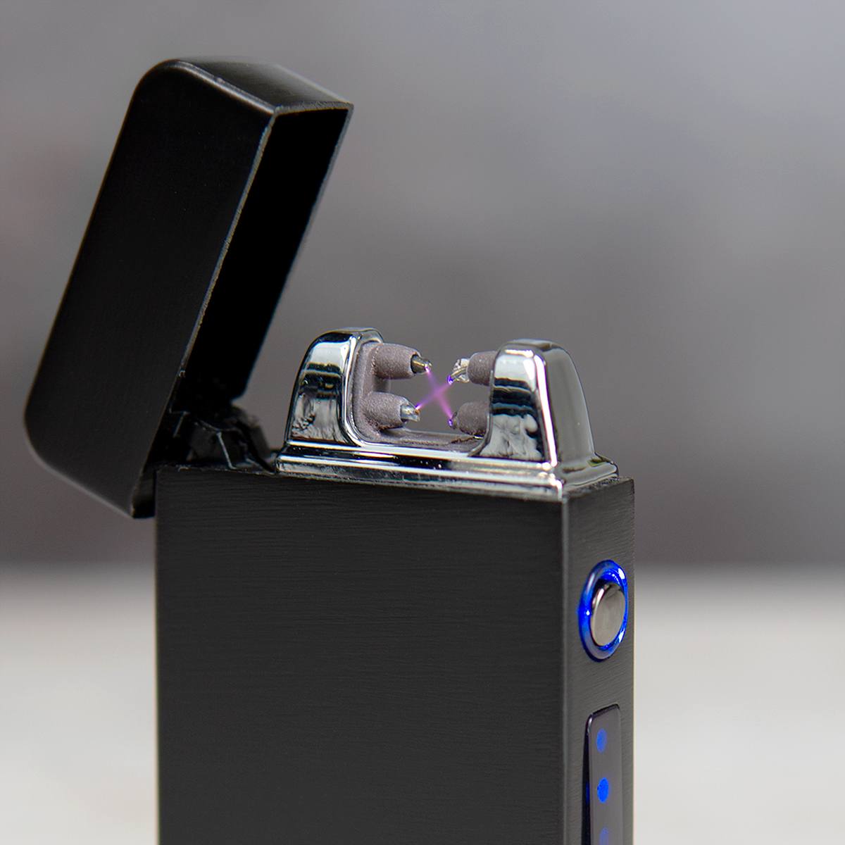 Импульсная USB зажигалка Neo Black с вашей гравировкой