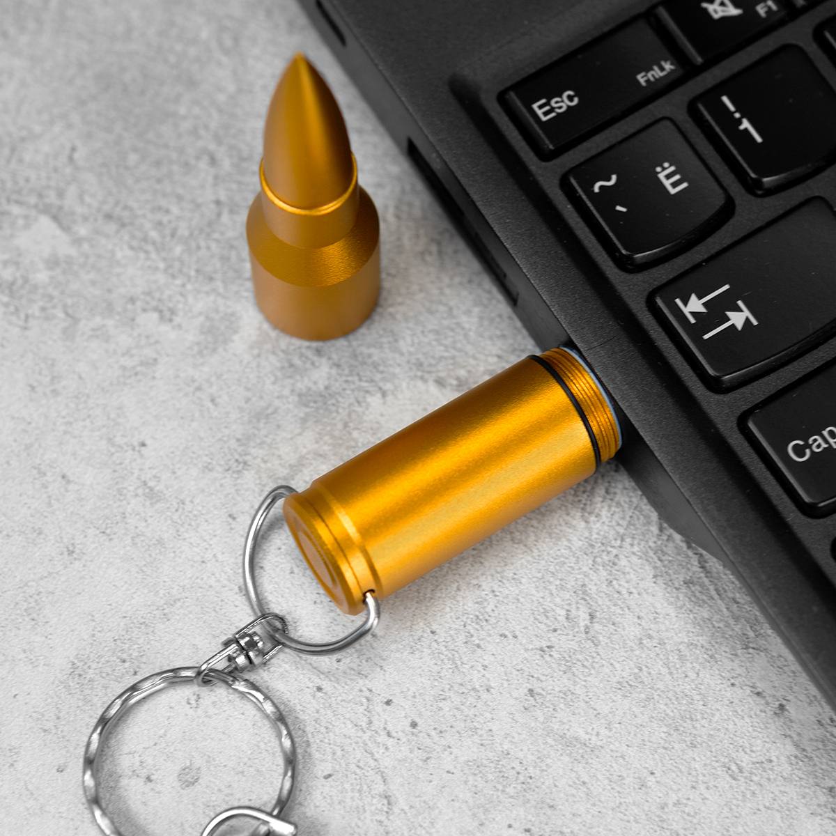 Набор с гравировкой (флешка, жетон) С праздником 23 февраля! в футляре