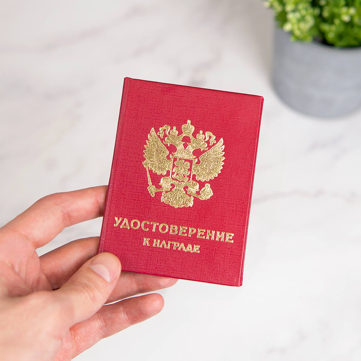 Наградное удостоверением (рукописный бланк)
