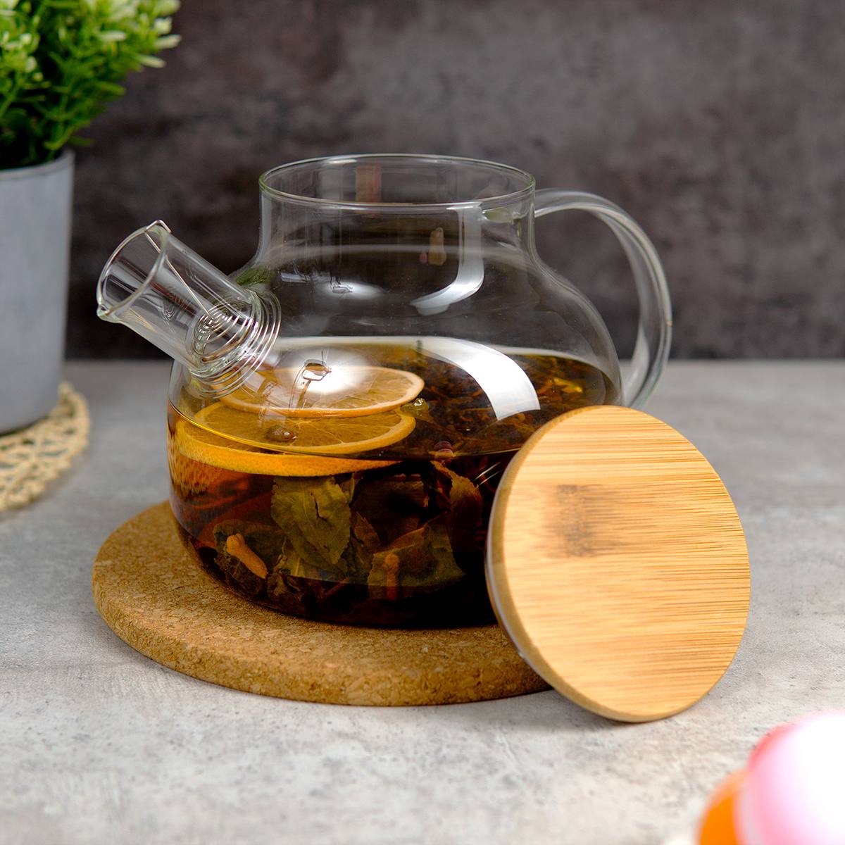 Именной стеклянный чайник