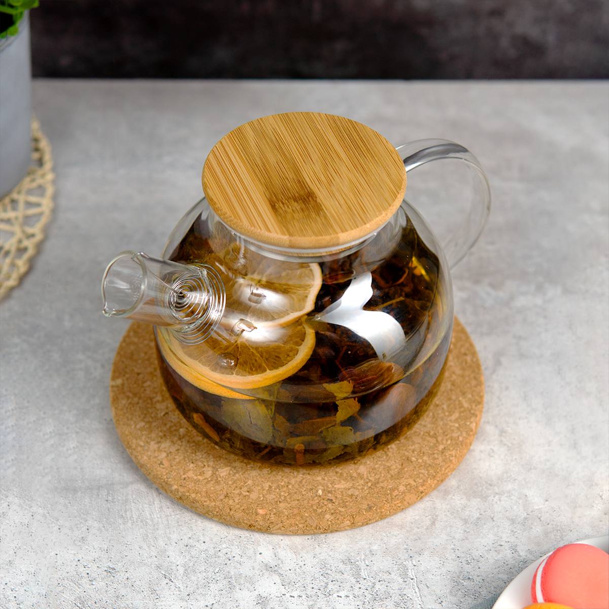 Именной стеклянный чайник