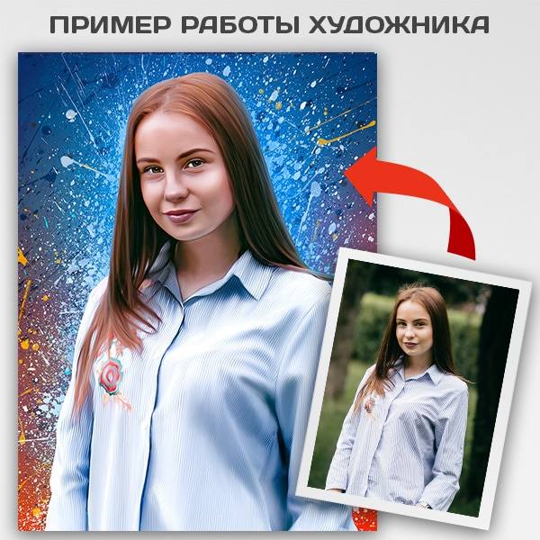 Женский портрет по фото в стиле Дрим-арт