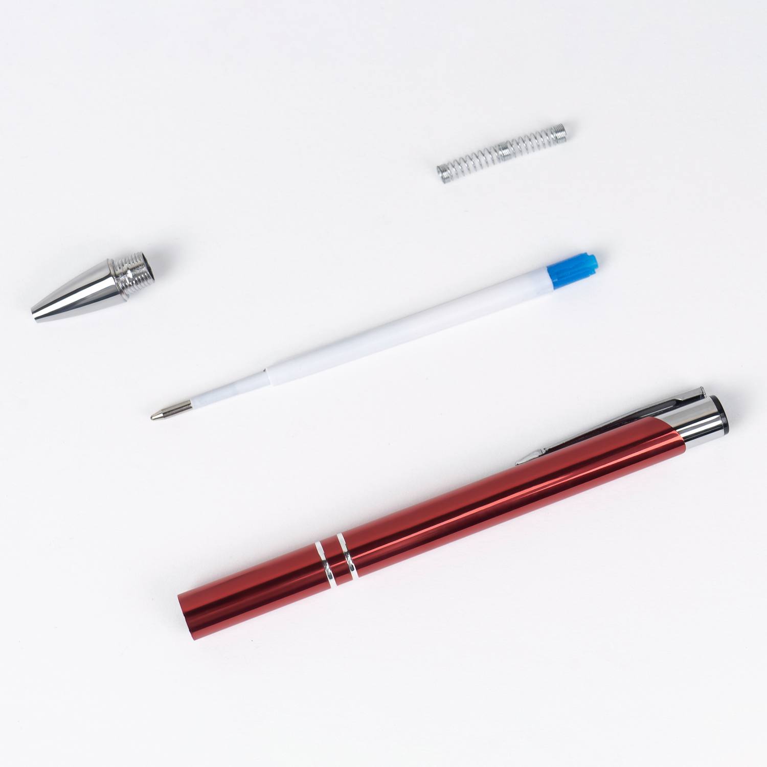 Именная ручка с гравировкой Лидер (красная)