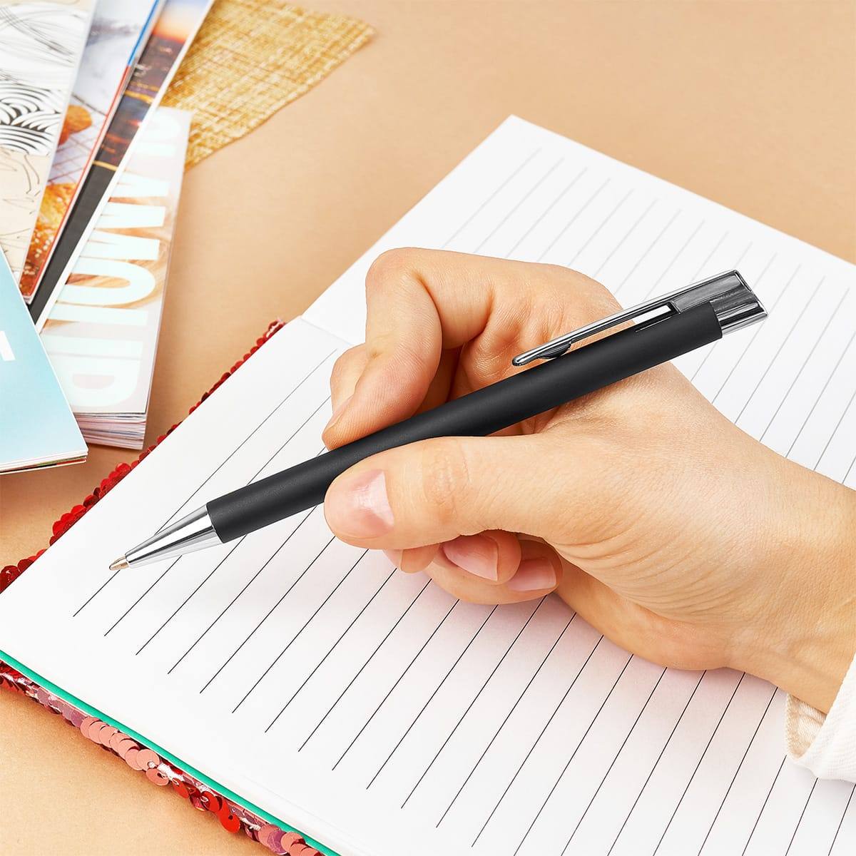 Набор портмоне с ручкой  Премиум Блэк именной